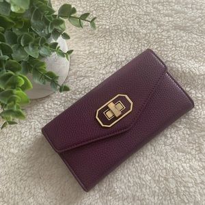 Charming Charlie purple faux leather wallet